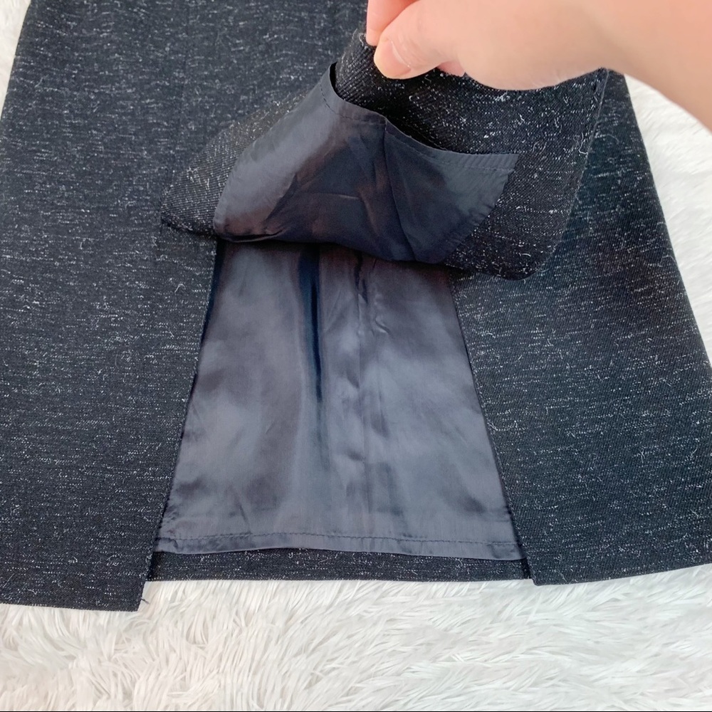Luciano Barbera wool blend knee length Skirt front slit‎ - Picture 10 of 12
